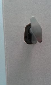 unacceptable gap around fire door lock