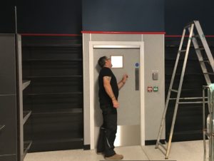 Fire Door Inspector carrying out inspection