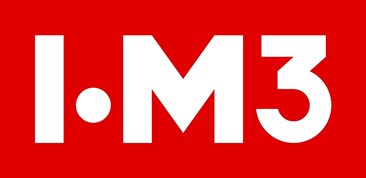 It the iom3 logo which is white on red.